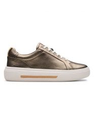 Clarks Skórzane sneakersy "Hollyhock Walk" w kolorze złotym rozmiar: 39,5. Żółte trampki Clarks, bez wzorów, bez zapięcia. Za 276.71 zł.