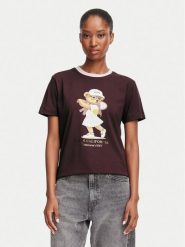 Guess T-Shirt V6BI14 K6742 Bordowy Regular Fit. Czerwone t-shirty Guess, l, z aplikacjami, z bawełny, bez kołnierzyka, bez ramiączek. Za 174.99 zł.