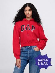 GAP Bluza w kolorze czerwonym rozmiar: XL. Czerwone bluzy GAP, xl, bez wzorów, z kapturem. Za 79.21 zł.
