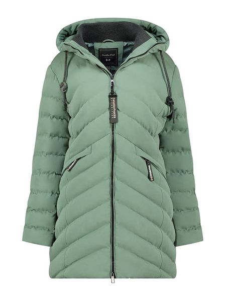 Canadian Peak Płaszcz zimowy "Clarisseak" w kolorze zielonym rozmiar: XXL. Zielone płaszcze Canadian Peak, na zimę, xxl, bez wzorów, z puchu, bez kaptura. Za 337.41 zł.