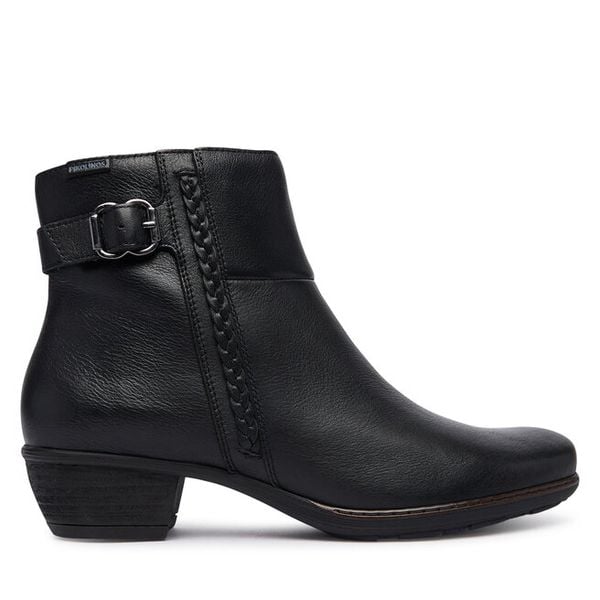 Botki Pikolinos. Czarne botki Pikolinos, bez wzorów, bez obcasa, na słupku, bez zapięcia. Za 759.99 zł.