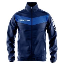 Kurtka przeciwdeszczowa Givova Rain do treningu i codziennego użytku. Niebieskie kurtki sportowe Givova, xl, bez wzorów, z nylonu, bez kaptura, na fitness i siłownię. Za 112.13 zł.