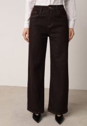 Brązowe Jeansy z Szerokimi Nogawkami z Bawełną Zidula. Brązowe jeansy Born2be, l, bez wzorów. Za 109.99 zł.