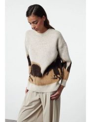 Trendyol Sweter w kolorze karmelowo-beżowym rozmiar: M. Brązowe swetry Trendyol, m, bez wzorów, bez ramiączek. Za 122.38 zł.