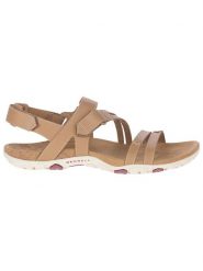 Merrell Skórzane sandały "Sandspur Rose Convert" w kolorze beżowym rozmiar: 39. Brązowe sandały Merrell, bez wzorów, klasyczne, z otwartym noskiem, bez obcasa, bez zapięcia. Za 281.76 zł.