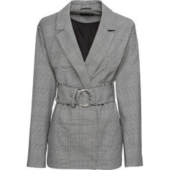 Żakiet z paskiem bonprix czarno-biały w kratę. Marynarki i żakiety bonprix. Za 129.99 zł.