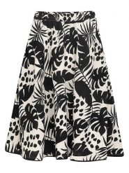 Danamade Spódnica "Dxahara" w kolorze biało-czarnym rozmiar: S. Białe spódnice Danamade, na co dzień, s, bez wzorów, midi, proste. Za 87.61 zł.