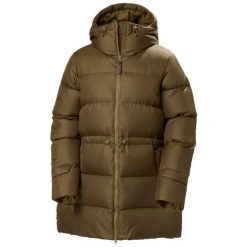 Parka damska z kapturem Helly Hansen Essence Down. Brązowe parki Helly Hansen, z puchu, z kapturem. Za 1,363.00 zł.