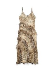 Vero Moda Sukienka w kolorze karmelowo-czarnym rozmiar: XL. Brązowe sukienki Vero Moda, na co dzień, xl, bez wzorów, bez kołnierzyka, bez ramiączek, maxi, proste. Za 144.58 zł.