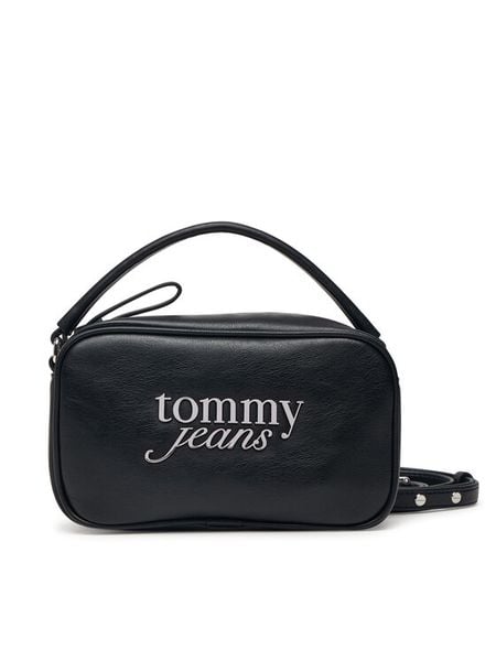 Tommy Jeans Torebka Tjw Bold Script Camera Bag AW0AW19053 Czarny. Czarne torebki klasyczne Tommy Jeans, bez wzorów, z jeansu, bez dodatków. Za 409.99 zł.