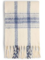 Vila szalik z frędzlami - VIMimi Kobiety biały|niebieski, ONE SIZE. Białe szaliki Vila, bez wzorów. Za 44.95 zł.