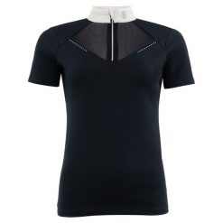 Damska koszulka polo na zawody BR Equitation Zapopan. Czarne bluzki BR, bez wzorów, bez kołnierzyka, bez ramiączek. Za 248.50 zł.