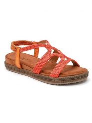 Sixth Sens Sandały w kolorze pomarańczowym rozmiar: 38. Pomarańczowe sandały Sixth Sens, bez wzorów, klasyczne, z otwartym noskiem, bez obcasa, bez zapięcia. Za 121.99 zł.