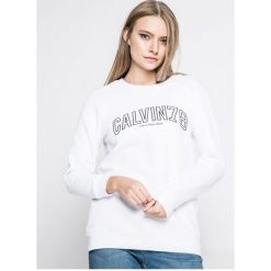 Calvin Klein Jeans - Bluza. Szare bluzy Calvin Klein Jeans, l, z nadrukiem, z bawełny, bez kaptura. W wyprzedaży za 269.90 zł.