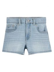 Levi's Kids Szorty dżinsowe w kolorze błękitnym rozmiar: 140. Niebieskie szorty Levi's Kids, z aplikacjami, ze skóry, klasyczne. Za 105.63 zł.