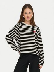 ONLY Bluzka Livina 15359682 Czarny Regular Fit. Czarne bluzki Only, xs, bez wzorów, z bawełny, bez kołnierzyka, bez ramiączek. Za 99.99 zł.