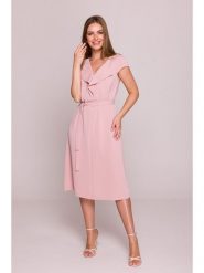 Stylove Sukienka w kolorze jasnoróżowym rozmiar: XL. Różowe sukienki Stylove, xl, bez wzorów, bez kołnierzyka, bez ramiączek, midi. Za 272.45 zł.