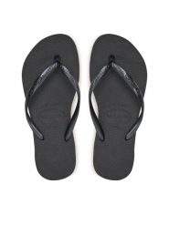 Havaianas Japonki 4000030.0090 Czarny. Czarne klapki Havaianas, bez wzorów, z tworzywa sztucznego, bez obcasa. Za 79.99 zł.