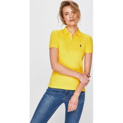 Polo Ralph Lauren - Top. Żółte koszulki polo Polo Ralph Lauren, s, bez wzorów, z bawełny, bez kołnierzyka, bez ramiączek. W wyprzedaży za 269.90 zł.