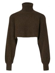 Pieces Golf w kolorze khaki rozmiar: XL. Brązowe golfy Pieces, xl, bez wzorów, bez ramiączek. Za 96.83 zł.