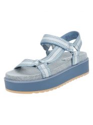 Steve Madden Sandały w kolorze błękitnym rozmiar: 41. Niebieskie sandały Steve Madden, bez wzorów, klasyczne, bez obcasa, na platformie, bez zapięcia. Za 217.99 zł.