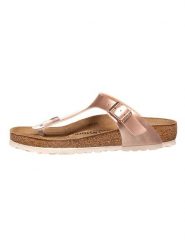 Birkenstock Japonki "Gizeh" w kolorze miedzianym rozmiar: 40. Brązowe klapki Birkenstock, bez wzorów, z otwartym noskiem, bez obcasa. Za 200.60 zł.