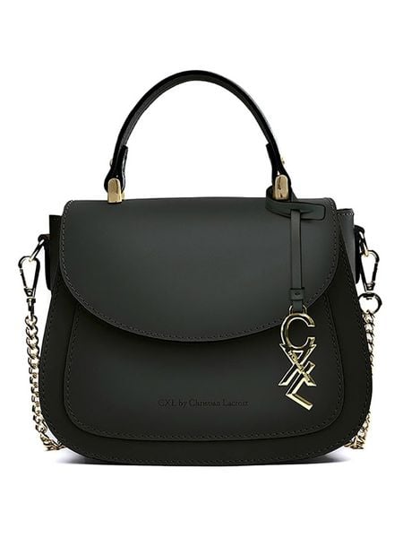 CXL by Christian Lacroix Skórzana torebka w kolorze czarnym - 23 x 20 x 11 cm rozmiar: onesize. Czarne torebki klasyczne CXL by Christian Lacroix, bez wzorów, z materiału, przez ramię, bez dodatków. Za 347.99 zł.