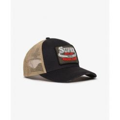 Damska czapka typu trucker Superdry. Niebieskie czapki Superdry, bez wzorów. Za 152.55 zł.