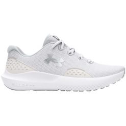 Buty sportowe dla kobiet UNDER ARMOUR UA CHARGED SURGE 4. Białe obuwie sportowe Under Armour, bez zapięcia, do biegania. Za 204.99 zł.
