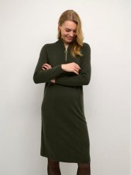 Cream Sukienka dzianinowa Crdela Knit 10611862 Zielony Straight Fit. Zielone sukienki Cream, xs, bez wzorów, z dzianiny, bez kołnierzyka, bez ramiączek. Za 169.99 zł.