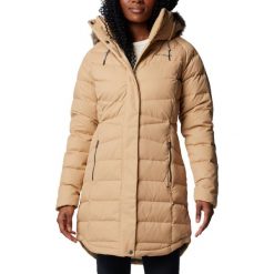 Kurtka sportowa damska Belle Isle II Mid Down Jacket. Brązowe kurtki sportowe Columbia, l, bez wzorów, z nylonu, bez kaptura, trekkingowe. Za 699.99 zł.