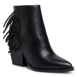 Gino Rossi 18AL5409-1L Czarny. Czarne botki Gino Rossi, bez wzorów, ze skóry, bez obcasa, bez zapięcia. Za 349.99 zł.