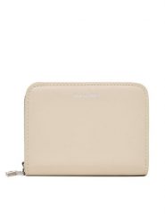 Calvin Klein Portfel Ck Medium Flap Zip Around LV04F1075G Kremowy. Białe portfele Calvin Klein, bez wzorów, ze skóry. Za 289.99 zł.