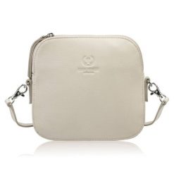 Mała torebka damska skórzana kopertówka na ramię crossbody do ręki beżowa Paolo Peruzzi AY-24-BG. Brązowe torby na ramię bez wzorów, z materiału, eleganckie, do ręki, małe, bez dodatków. Za 139.00 zł.