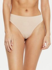 LAUREN RALPH LAUREN Stringi 4L0010 Beżowy. Brązowe stringi Lauren Ralph Lauren, bez wzorów, z syntetyku. Za 59.99 zł.
