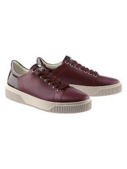 Högl Skórzane sneakersy "Isy" w kolorze bordowym rozmiar: 40. Czerwone trampki Högl, bez wzorów, bez zapięcia. Za 329.95 zł.