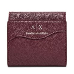 Mały Portfel Damski Armani Exchange. Czerwone portfele Armani Exchange, bez wzorów. Za 299.99 zł.