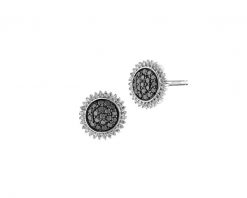 Kolczyki z białego złota z diamentami - 0,32 ct - próba 585. Białe kolczyki Apart, z diamentem, złote. W wyprzedaży za 3,003.00 zł.