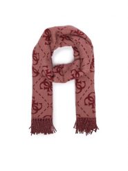 Guess Szalik AW5217 VIS03 Bordowy. Czerwone rękawiczki Guess, z aplikacjami, z poliesteru. Za 234.99 zł.