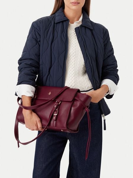 Beverly Hills Polo Club Torebka EO-BHPC-C-026-10 Bordowy. Czerwone torebki klasyczne Beverly Hills Polo Club, bez wzorów, ze skóry, bez dodatków. Za 299.99 zł.