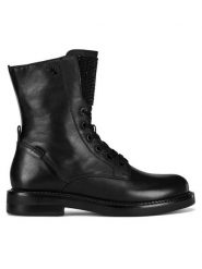 MEXX Trzewiki MICP1710143W MABEL PINA Czarny. Czarne botki Mexx, bez wzorów, ze skóry, bez obcasa, na płaskiej podeszwie, bez zapięcia. Za 379.99 zł.