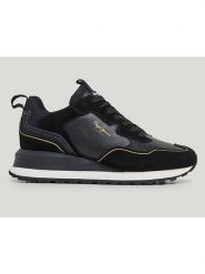 Pepe Jeans FOOTWEAR Sneakersy "Blur Supra" w kolorze czarnym rozmiar: 37. Czarne trampki Pepe Jeans FOOTWEAR, bez wzorów, z jeansu, bez zapięcia. Za 176.08 zł.