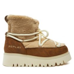 Śniegowce REPLAY. Brązowe trapery i śniegowce Replay. Za 579.99 zł.