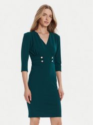 Rinascimento Sukienka koktajlowa CFC0126151003 Zielony Slim Fit. Zielone sukienki Rinascimento, xl, bez wzorów, z syntetyku, wizytowe, bez kołnierzyka, bez ramiączek. Za 579.99 zł.