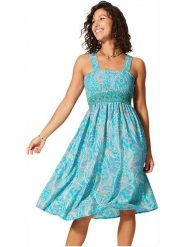 Aller Simplement Sukienka w kolorze turkusowym rozmiar: 34-40. Niebieskie sukienki Aller Simplement, bez wzorów, bez kołnierzyka, bez ramiączek, midi. Za 56.99 zł.