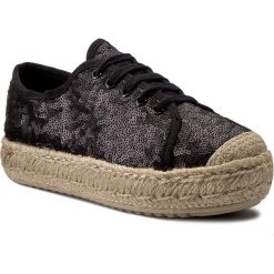 Espadryle SERGIO BARDI - Nikoleta FS127251917KD 601. Czarne espadryle Sergio Bardi, bez wzorów, ze skóry, bez obcasa, na koturnie, bez zapięcia. W wyprzedaży za 59.00 zł.
