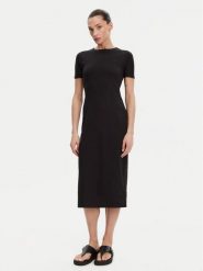 Calvin Klein Sukienka codzienna K20K208299 Czarny Slim Fit. Czarne sukienki Calvin Klein, na co dzień, s, bez wzorów, z bawełny, bez kołnierzyka, bez ramiączek, proste. Za 269.99 zł.