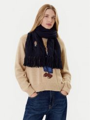 Polo Ralph Lauren Szalik 455981434002 Granatowy. Niebieskie rękawiczki Polo Ralph Lauren, bez wzorów, z materiału. Za 569.99 zł.