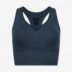Stanik sportowy damski FLEX Seamless Bra. Niebieskie koszulki sportowe Head, bez wzorów, z dzianiny, bez ramiączek. W wyprzedaży za 202.40 zł.