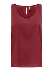 ONLY Top "Nova" w kolorze czerwonym rozmiar: 38. Czerwone topy Only, bez wzorów, z wiskozy, bez kołnierzyka, bez ramiączek. Za 43.99 zł.